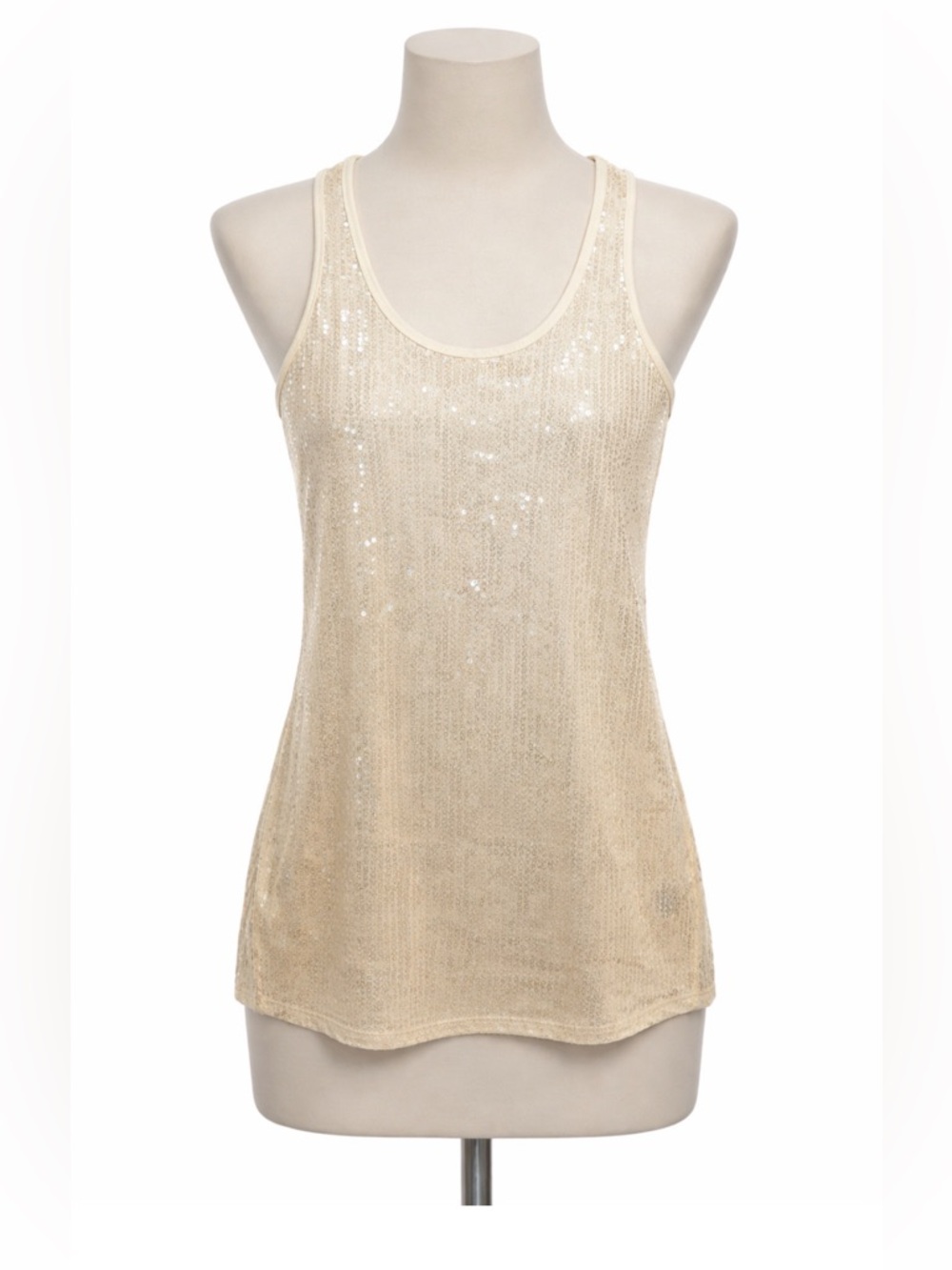 Aeropostale Cream Sequin Tank Top